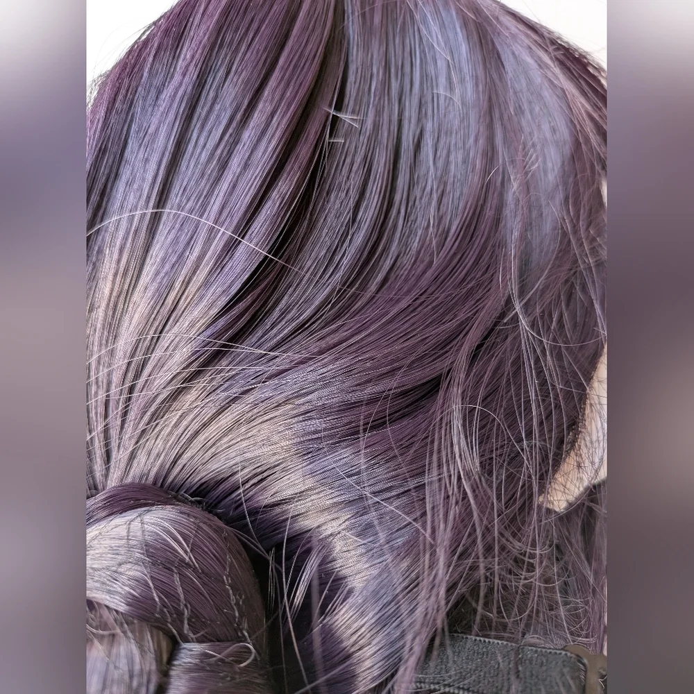 Anime Purple Braided Women's Wig Cosplay Demon Hunters Inspired